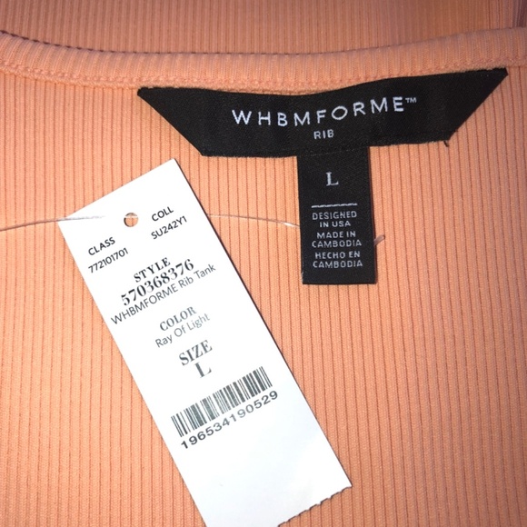 WHBM Forme Ribbed Stretch Tank - Picture 6 of 6